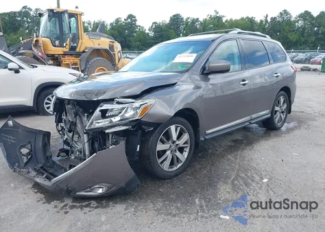 2014 Nissan Pathfinder Platinum from USA, damaged, VIN 5N1AR2MM7EC709674